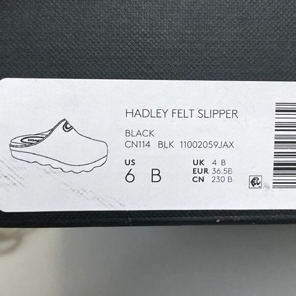 Coach Women's Size 6B Black Hadley Monogram Felt Slip On Clog Shoes NEW Platform - Picture 9 of 16